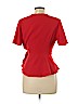 Monteau 100% Polyester Red Short Sleeve Blouse Size L - photo 2