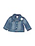 First Impressions 100% Cotton Solid Blue Denim Jacket Size 3-6 mo - photo 1