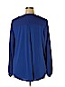 Apt. 9 100% Polyester Blue Long Sleeve Blouse Size 1X - photo 2