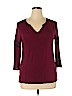 Maurices Burgundy 3/4 Sleeve T-Shirt Size XL - photo 1