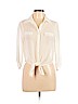 A'gaci 100% Polyester White Long Sleeve Blouse Size L - photo 1