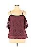 Miss Chievous 100% Polyester Burgundy Short Sleeve Blouse Size XL - photo 1