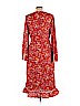 Free People 100% Polyester Orange Casual Dress Size 12 - photo 2
