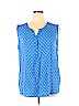 grand & greene 100% Rayon Blue Sleeveless Blouse Size XL - photo 1