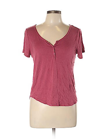 Pink Rose Short Sleeve Henley (view 1)