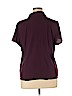 Croft & Barrow 100% Polyester Burgundy Short Sleeve Blouse Size XL - photo 2