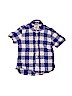 Mini Boden Checkered-gingham Blue Short Sleeve Button-Down Shirt Size 4 - 5 - photo 1