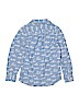 Mini Boden 100% Cotton Print Blue Long Sleeve Button-Down Shirt Size 11 - 12 - photo 2