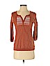 Lucky Brand Orange 3/4 Sleeve Top Size XS - photo 1