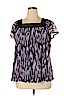 Apt. 9 100% Polyester Purple Short Sleeve Blouse Size 1X - photo 1