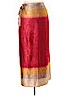Unbranded 100% Silk Red Silk Skirt Size XL - photo 1