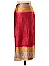 Unbranded 100% Silk Red Silk Skirt Size XL - photo 2
