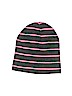 Plush 100% Acrylic Stripes Gray Beanie One size - photo 1