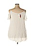TOTO 100% Rayon White Short Sleeve Top Size XXL - photo 2
