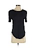 Topshop 100% Viscose Black Short Sleeve T-Shirt Size 2 - photo 1