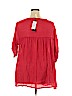 Zanzea Collection 100% Rayon Red Short Sleeve Blouse Size XXL - photo 2