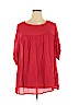 Zanzea Collection 100% Rayon Red Short Sleeve Blouse Size XXL - photo 1