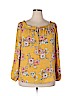 Nine Britton 100% Polyester Yellow Long Sleeve Blouse Size XXL - photo 1