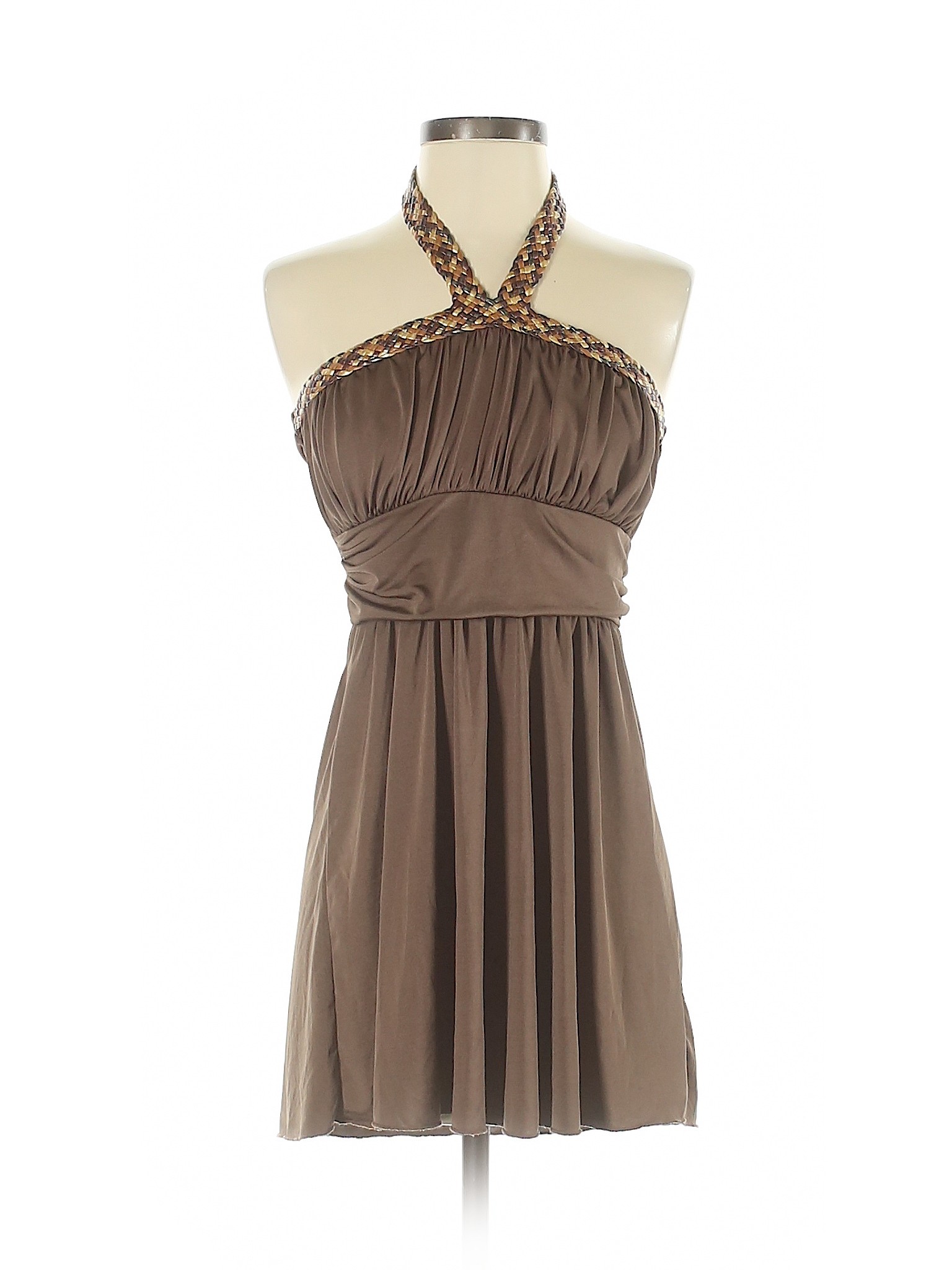 Body Central Solid Metallic Brown Cocktail Dress Size S 70 Off Thredup