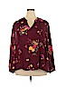 Old Navy 100% Polyester Burgundy Long Sleeve Blouse Size XXL - photo 1