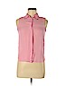 Zara 100% Silk Pink Short Sleeve Silk Top Size XS - photo 1