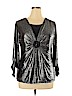 Studio 1940 Silver Long Sleeve Top Size 14 - 16 - photo 1