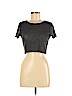 Topshop Gray Short Sleeve T-Shirt Size 8 - photo 1