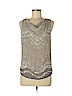 Comptoir des Cotonniers 100% Silk Gray Sleeveless Silk Top Size EU (FR) 38 / US 6 - photo 1
