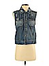 Free People 100% Cotton Blue Vest Size S - photo 1