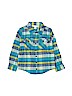 Garnet Hill 100% Cotton Plaid Blue Long Sleeve Button-Down Shirt Size 6 - photo 1