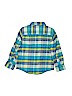 Garnet Hill 100% Cotton Plaid Blue Long Sleeve Button-Down Shirt Size 6 - photo 2