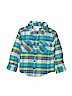 Garnet Hill 100% Cotton Blue Long Sleeve Button-Down Shirt Size 4 - photo 1
