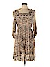 J Gee 100% Rayon Tan Casual Dress Size L (petite) - photo 1