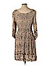J Gee 100% Rayon Tan Casual Dress Size L (petite) - photo 2