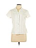J. McLaughlin 100% Cotton White Short Sleeve Button-Down Shirt Size 8 - photo 1