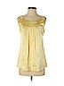 BCBGMAXAZRIA Yellow Sleeveless Silk Top Size S - photo 1