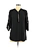 Ali & Kris 100% Polyester Black 3/4 Sleeve Blouse Size M - photo 1