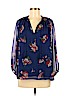Lucky Brand 100% Polyester Blue Long Sleeve Blouse Size M - photo 1
