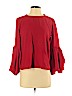 Zara 100% Polyester Red Long Sleeve Blouse Size XS - photo 1