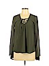 Show Me Your Mumu 100% Polyester Green Long Sleeve Blouse Size M - photo 1