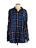 Karen Kane 100% Rayon Blue Long Sleeve Button-Down Shirt Size 2X - photo 1