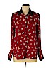 French Rendez Vous 100% Polyester Red Long Sleeve Blouse Size 10 - photo 1