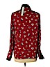 French Rendez Vous 100% Polyester Red Long Sleeve Blouse Size 10 - photo 2