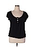 Stephanie Rogers Black Short Sleeve Top Size XL - photo 1