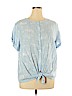 Gap Blue Short Sleeve Blouse Size XL - photo 1