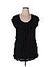 Daisy Fuentes 100% Rayon Black Short Sleeve Top Size XL - photo 1