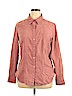 New York & Company 100% Polyester Pink Long Sleeve Button-Down Shirt Size XL - photo 1