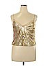 Forever 21 100% Polyester Gold Sleeveless Blouse Size L - photo 1