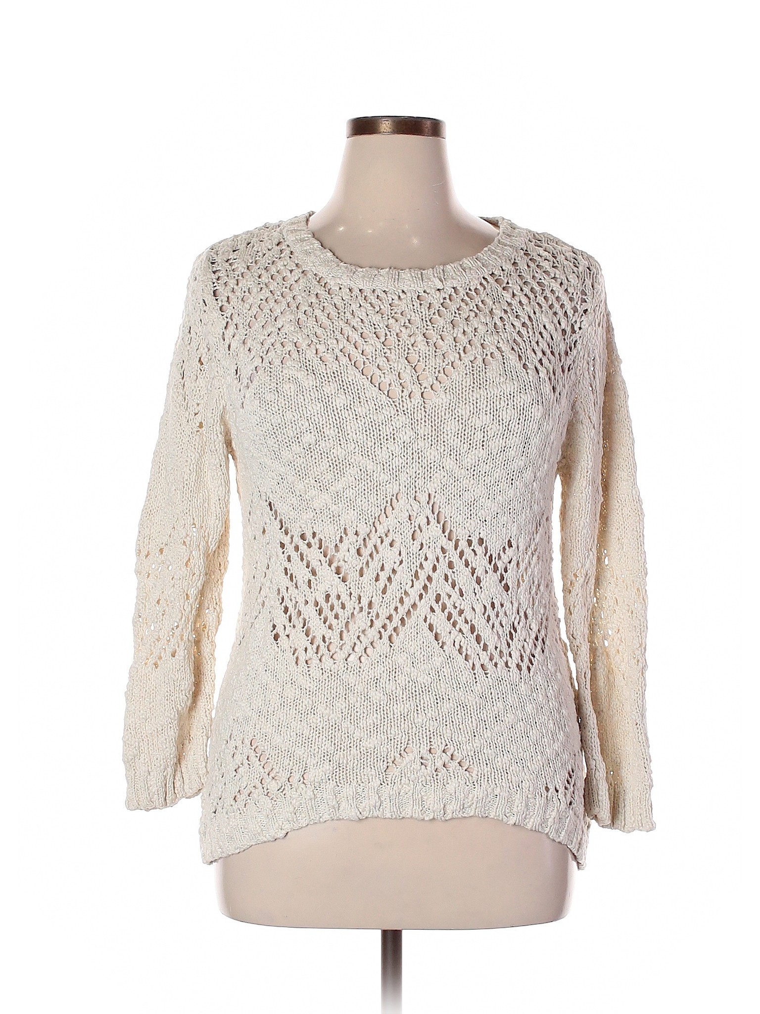 WD.NY Women Ivory Pullover Sweater XL | eBay