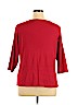 Rafaella 100% Cotton Red Long Sleeve Top Size 1X - photo 2